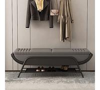 Scarpiera con seduta in finta pelle - portaoggetti da ingresso e poggiapiedi elegante - perfetta per scarpe e decorazioni per la casa - 100 x 40 x 45 cm