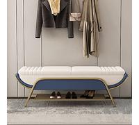 Scarpiera con seduta in finta pelle - portaoggetti da ingresso e poggiapiedi elegante - perfetta per scarpe e decorazioni per la casa - 100 x 40 x 45 cm