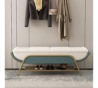 Scarpiera con seduta in finta pelle - portaoggetti da ingresso e poggiapiedi elegante - perfetta per scarpe e decorazioni per la casa - 100 x 40 x 45 cm