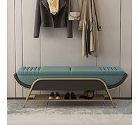 Scarpiera con seduta in finta pelle - portaoggetti da ingresso e poggiapiedi elegante - perfetta per scarpe e decorazioni per la casa - 100 x 40 x 45 cm