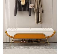 Scarpiera con seduta in finta pelle - portaoggetti da ingresso e poggiapiedi elegante - perfetta per scarpe e decorazioni per la casa - 100 x 40 x 45 cm