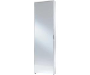 Scarpiera con specchio 5 contenitori max 10 paia 179x50x19 cm bianco Bianco