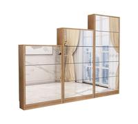 Scarpiera con specchio a 3/4/5 ripiani Shoe nizer E1 pannello di protezione ambientale ad alta definizione specchio anti-esplosione ideale per ingresso, corridoio, camera da letto e appartamento.