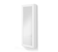 Scarpiera con specchio sospesa Rachele 170x60 cm, Bianco Frassino