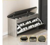 Scarpiera da banco, organizer per scarpe autoportante con sedile per ingresso, scarpiera domestica, organizer per scarpe in pelle resistente per corridoio
