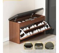 Scarpiera da banco, organizer per scarpe autoportante con sedile per ingresso, scarpiera domestica, organizer per scarpe in pelle resistente per corridoio