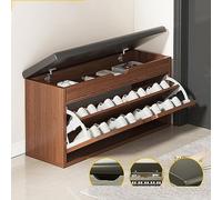 Scarpiera da banco, organizer per scarpe autoportante con sedile per ingresso, scarpiera domestica, organizer per scarpe in pelle resistente per corridoio