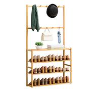 Scarpiera da corridoio, scarpiera a 4 ripiani, con gancio a doppia fila, organizer per scarpe autoportante per ingresso, corridoio, ingresso Zapatero