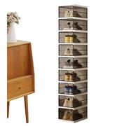 Scarpiera da ingresso, armadietto da ginnastica impilabile con vassoio | scatola trasparente pieghevole per dormitorio, camera da letto, ufficio, corridoio, casa stivali