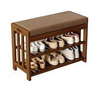 Scarpiera da ingresso con sedile imbottito per riporre oggetti, elegante scarpa per bagno e corridoio, 90 x 27 x 45 cm, design salvaspazio e moderno.