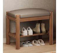 Scarpiera da ingresso in legno con seduta imbottita, organizer multifunzionale per soggiorno, camera da letto, corridoio