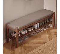 Scarpiera da ingresso in legno con seduta imbottita, organizer multifunzionale per soggiorno, camera da letto, corridoio