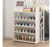 Scarpiera da ingresso stretta, organizer verticale con cassetti, scaffale autoportante salvaspazio per corridoio e appartamento