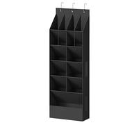 Scarpiera da porta, grande capacità, 42 x 15 cm, 11 tasche, in tessuto non tessuto, design salvaspazio per ingresso, camera da letto, armadio