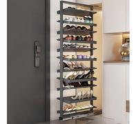 Scarpiera Estraibile Regolabile - impilabile Fino a 4 Livelli con binari retrattili, Robusta e Stabile, Adatta per riporre Oggetti in armadi o mobili, può Contenere da 4 a 10 Paia di Scarpe,