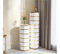 Scarpiera girevole a 306° in metallo, moderna Lazy Susan, mensola angolare per ingresso, design elegante e semplice, finitura dorata, 45 cm