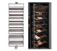 Scarpiera Girevole a 360°, Armadietto per Scarpe Impilabile in Metallo, con Ripiani Regolabili, 4-8 Livelli per oltre 16-32 Paia di Scarpe, Salvaspazio, per Corridoio, Ingresso, Armadio, Camera da Let