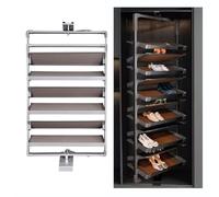 Scarpiera Girevole a 360°, Armadietto per Scarpe Impilabile in Metallo, con Ripiani Regolabili, 4-8 Livelli per oltre 16-32 Paia di Scarpe, Salvaspazio, per Corridoio, Ingresso, Armadio, Camera da Let