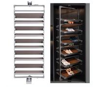 Scarpiera Girevole a 360°, Armadietto per Scarpe Impilabile in Metallo, con Ripiani Regolabili, 4-8 Livelli per oltre 16-32 Paia di Scarpe, Salvaspazio, per Corridoio, Ingresso, Armadio, Camera da Let