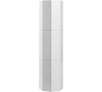 Scarpiera girevole a 360° con porte magnetiche, rotonda a 3 livelli in metallo, espositore salvaspazio per la casa, colore bianco.