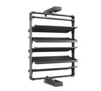 Scarpiera girevole a 360°, impilabile a 4-11 ripiani, per armadio e ingresso, scarpiera salvaspazio grigia, 62 x 33 x 95,3 cm, ideale per riporre la camera da letto.