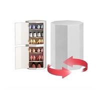 Scarpiera girevole a 360° - Moderna scarpa verticale in metallo con sportello stretto ripiani per ingresso design semplice per una gestione efficiente delle scarpe