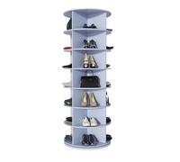 Scarpiera girevole a 360°, scaffale angolare, 7 strati con grande capacità, bianco, libreria con 4 scomparti, contiene 28 paia di scarpe, scarpe, borse, libri e utensili da cucina (blu)