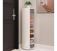 Scarpiera Girevole a Colonna 360 Ripiani Rimovibili 6/7/8 Piani Scarpone Circolare Rotante per Ingresso Corridoio Angolo(White,39 * 120cm)
