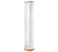 Emporium Living - Pop Scarpiera Grigia di Design Girevole Verticale in Polypropylene con 11 Ripiani - Base Metallo Ø 40 × 173 cm - Made in Italy