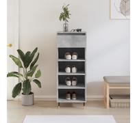 Scarpiera Grigio Cemento 40x36x105 cm in Legno Multistrato