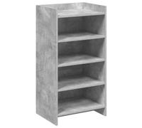 Scarpiera Grigio Cemento 48x36x92 cm Legno Composito | Design rettangolare moderno, interni spaziosi, facile manutenzione, uso interno soggiorno sala da pranzo corridoio