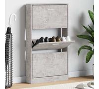 Scarpiera Grigio Cemento 59x17x108 cm in Legno Multistrato