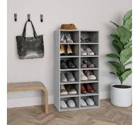Scarpiera Grigio Sonoma 54x34x100,5 cm in Legno Multistrato