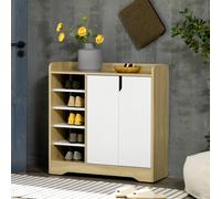 Scarpiera HOMCOM con ripiani a 2 ante per 13 paia di scarpe 80x30x80 cm