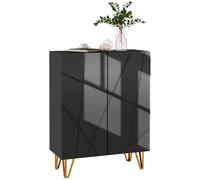 Scarpiera HOMCOM con ripiani regolabili per 15-20 paia di scarpe nere