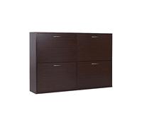 SCARPIERA HOMCOM IT837-004BN - in truciolare marrone con 4 cassetti e ripiani rimovibili