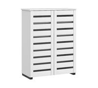 SCARPIERA HOMCOM IT837-260V80WT - Armadio in truciolare bianco con 2 porte e 5 ripiani