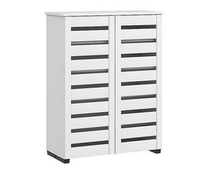 SCARPIERA HOMCOM IT837-260V80WT - Armadio in truciolare bianco con 2 porte e 5 ripiani
