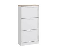 SCARPIERA HOMCOM IT837-399V80WT - in truciolato bianco con 3 porte e 6 ripiani