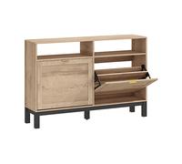 SCARPIERA HOMCOM IT837-761V00WN - Armadio in truciolato MDF color noce con 2 porte e 2 ripiani