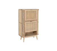 Scarpiera Home ESPRIT Dorato Naturale Rattan Legno di abete Tropicale 70 x 29