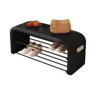 Scarpiera imbottita a 3 ripiani, con tasche laterali, telaio ispessito, per camera da letto e corridoio, elegante scarpiera per la casa, 80 cm