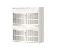 Scarpiera impilabile stretta con pannello regolabile per ingresso e soggiorno, colore bianco, 88 x 102 cm, perfetta per soluzioni per riporre le scarpe.