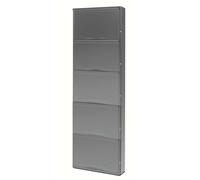 Scarpiera in acciaio 5 ante nero L50xP14xH168 cm Nero