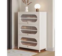 Scarpiera in acciaio al carbonio, autoportante, con 3 ante a pressione e ripiani rimovibili, per interni ed esterni, soluzione resistente ed elegante per riporre scarpe