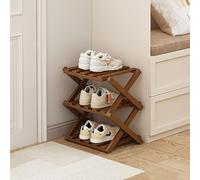 Scarpiera in bambù a 3 livelli per ingresso scarpa stretta per piccoli spazi corridoio armadio soluzione di archiviazione indipendente