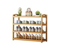 Scarpiera in bambù a 4 ripiani, antipolvere, robusta, portatile, design antiscivolo, 90 cm, per ingresso di casa