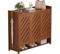 Scarpiera in bambù a 7/8 ripiani, portatile e pieghevole, non richiede montaggio, elegante contenitore for camera da letto, corridoio, armadio(D,90 * 32 * 100cm)