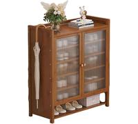 Scarpiera in bambù a 7/8 ripiani, portatile e pieghevole, non richiede montaggio, elegante contenitore for camera da letto, corridoio, armadio(B,60 * 32100cm)