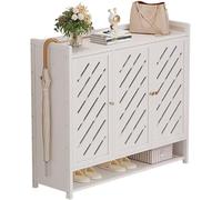 Scarpiera in bambù a 7/8 ripiani, portatile e pieghevole, non richiede montaggio, elegante contenitore for camera da letto, corridoio, armadio(C,90 * 32 * 100cm)